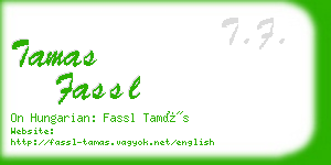 tamas fassl business card